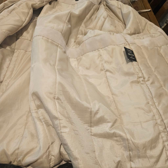 Women's Fleet Street LTD. Beige Faux Fur Hooded Jacket Size L - Picture 9 of 11